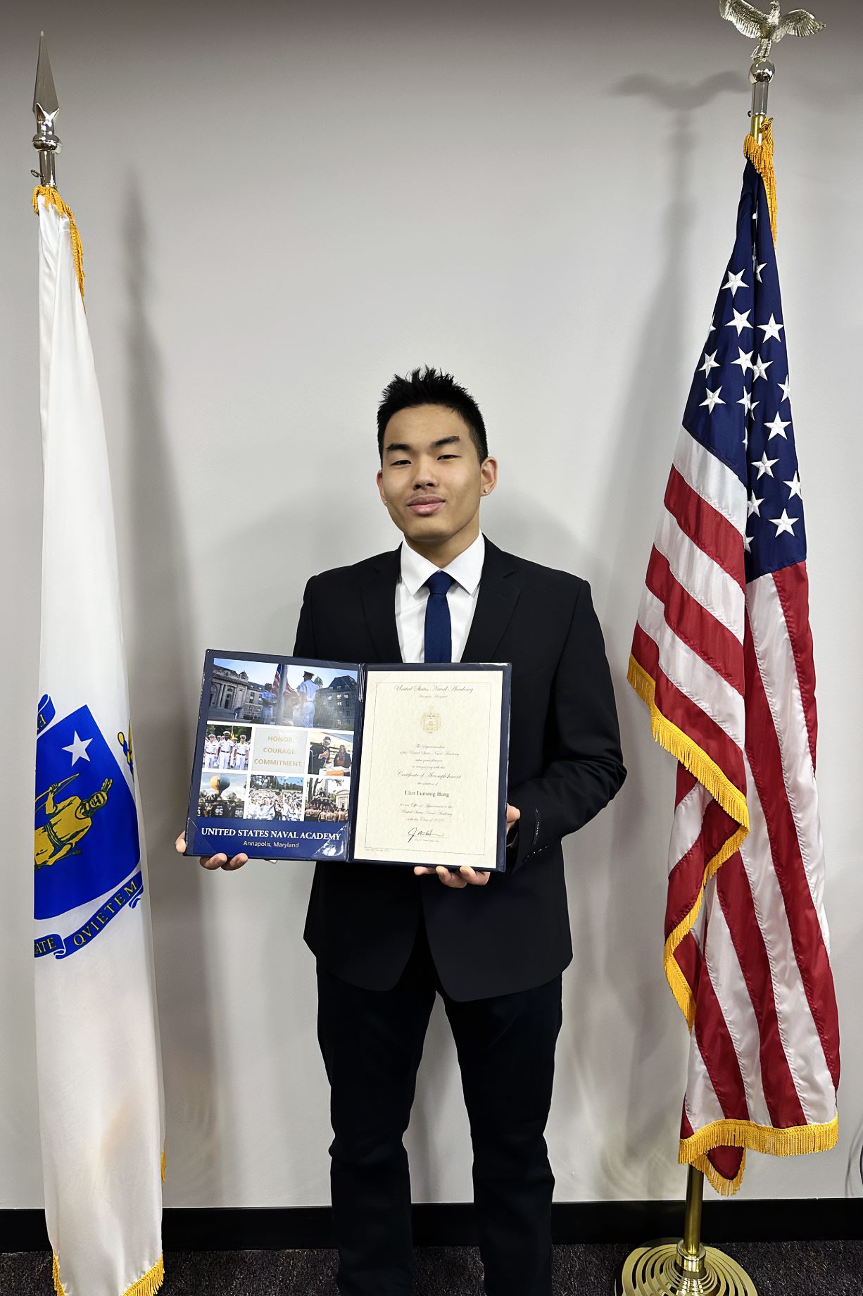  Shawsheen Tech Senior Eliot Hong Makes History with U.S. Naval Academy Appointment